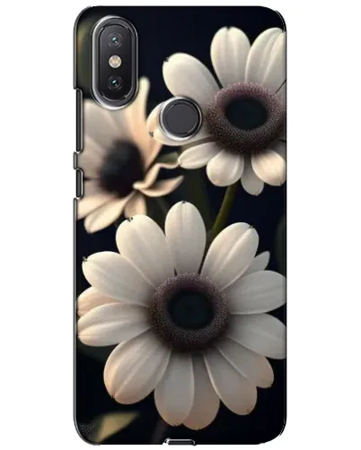 Чохол для Xiaomi Mi A2 Lite з картинкою «Білі маргаритки макро»