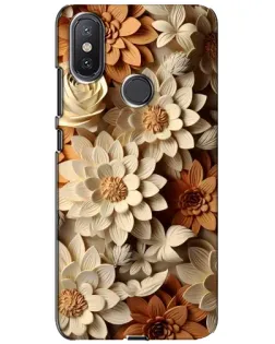 Чохол для Xiaomi Mi A2 Lite з картинкою «Бежевий флористичний декор» Чохол для Xiaomi Mi A2 Lite з картинкою «Бежевий флористичний декор»