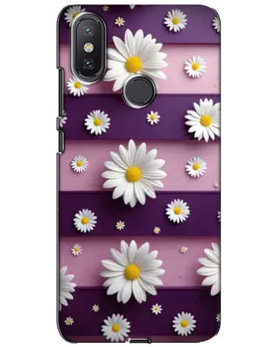 Чохол для Xiaomi Mi A2 Lite з картинкою «Ромашки на фіолетовому»
