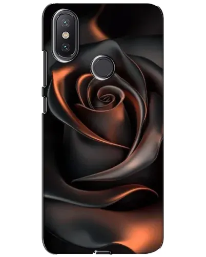 Чохол для Xiaomi Mi A2 Lite з картинкою «Шовкова чорна троянда»