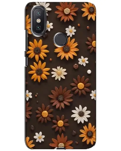 Чохол для Xiaomi Mi A2 Lite з картинкою «Візерунок з маленьких соняшників»