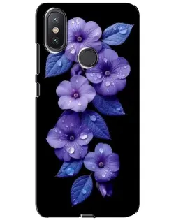 Чохол для Xiaomi Mi A2 Lite з картинкою «Фіолетові квіти з росою» Чохол для Xiaomi Mi A2 Lite з картинкою «Фіолетові квіти з росою»