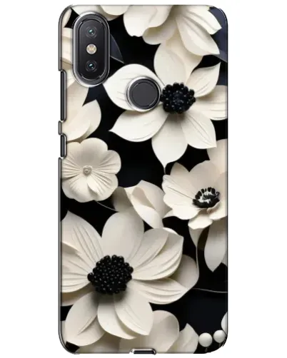 Чохол для Xiaomi Mi A2 Lite з картинкою «Об'ємні білі квіти»
