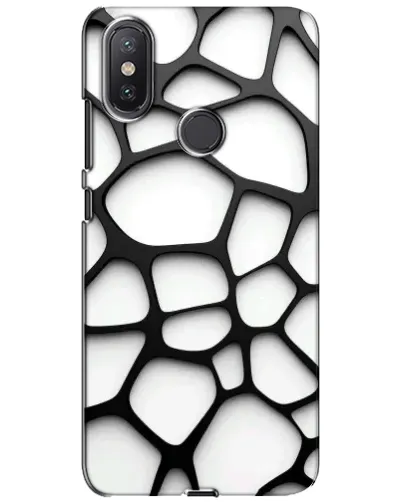 Чохол для Xiaomi Mi A2 Lite з картинкою «Біла об'ємна сітка»