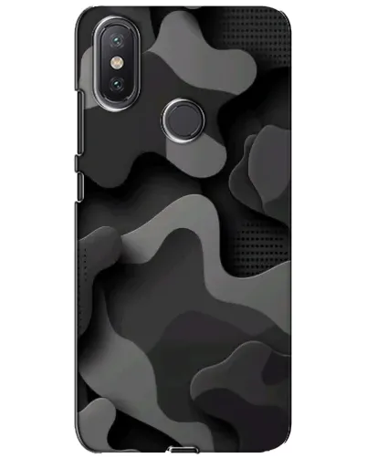 Чохол для Xiaomi Mi A2 Lite з картинкою «Темний абстрактний камуфляж»