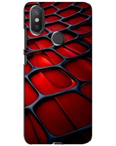 Чохол для Xiaomi Mi A2 Lite з картинкою «Червона глянцева сітка»