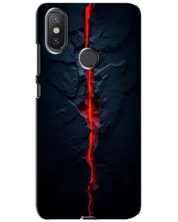 Чохол для Xiaomi Mi A2 Lite з картинкою «Червона лавова тріщина»