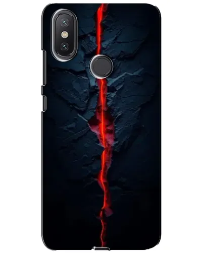 Чохол для Xiaomi Mi A2 Lite з картинкою «Червона лавова тріщина»