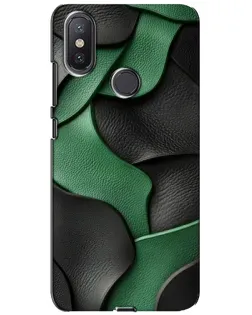 Чохол для Xiaomi Mi A2 Lite з картинкою «Зелені шкіряні хвилі»