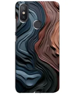 Чохол для Xiaomi Mi A2 Lite з картинкою «Кольорові хвилі каньйону»