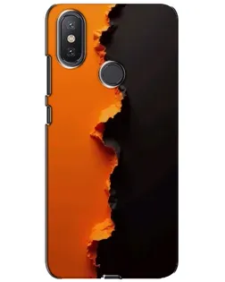 Чохол для Xiaomi Mi A2 Lite з картинкою «Помаранчевий розлом»