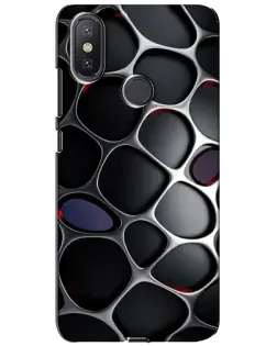 Чохол для Xiaomi Mi A2 Lite з картинкою «Об'ємна темна решітка»