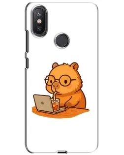 Чохол для Xiaomi Mi A2 Lite з картинкою «Капібара з ноутбуком» Чохол для Xiaomi Mi A2 Lite з картинкою «Капібара з ноутбуком»