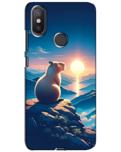 Чехол для Xiaomi Mi A2 Lite с картинкой «Закат солнца с капибарой» Чехол для Xiaomi Mi A2 Lite с картинкой «Закат солнца с капибарой»