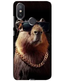 Чохол для Xiaomi Mi A2 Lite з картинкою «Капібара золотий ланцюг» Чохол для Xiaomi Mi A2 Lite з картинкою «Капібара золотий ланцюг»