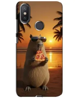 Чохол для Xiaomi Mi A2 Lite з картинкою «Капібара з піцою» Чохол для Xiaomi Mi A2 Lite з картинкою «Капібара з піцою»