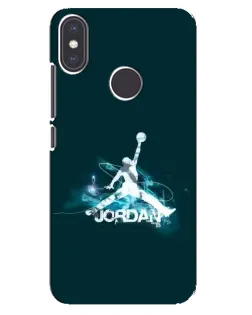 Чехол для Xiaomi Mi A2 с картинкой «Jordan Blue Fire»