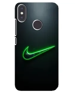 Чехол для Xiaomi Mi A2 с картинкой «Неоновый контур Nike»