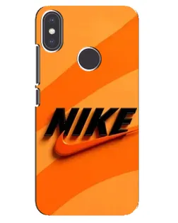 Чехол для Xiaomi Mi A2 с картинкой «Оранжевый драйв Nike»