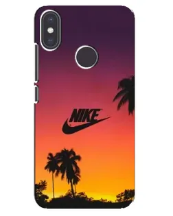 Чехол для Xiaomi Mi A2 с картинкой «Nike на закате солнца»