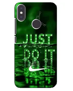 Чехол для Xiaomi Mi A2 с картинкой «Зеленый неоновый Nike»