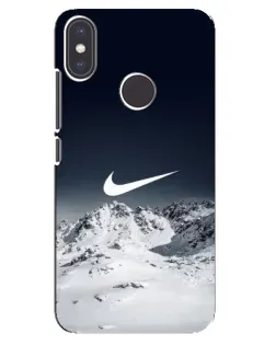 Чехол для Xiaomi Mi A2 с картинкой «Nike — зимние горы»