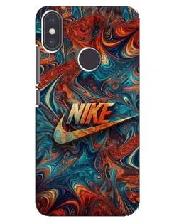 Чехол для Xiaomi Mi A2 с картинкой «Nike в абстракции»