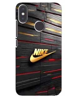 Чехол для Xiaomi Mi A2 с картинкой «Золотой Nike на металле»
