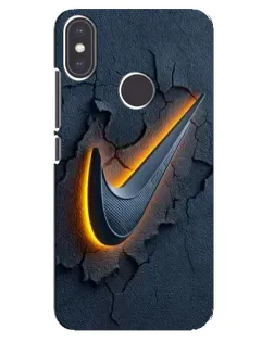 Чехол для Xiaomi Mi A2 с картинкой «Объемный логотип Найк»