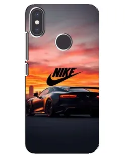 Чехол для Xiaomi Mi A2 с картинкой «Nike и суперкар»