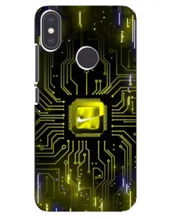 Чехол для Xiaomi Mi A2 с картинкой «Nike — золотая искра»