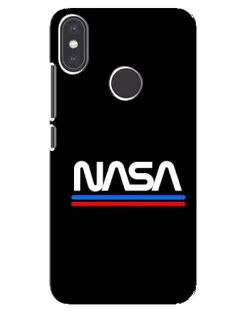 Чехол для Xiaomi Mi A2 с картинкой «NASA — классика Red Blue»