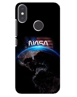 Чехол для Xiaomi Mi A2 с картинкой «Земля из космоса NASA»