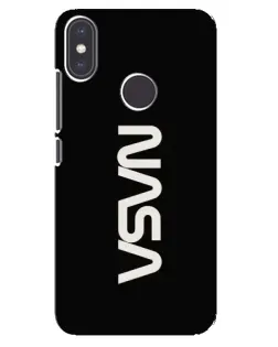 Чехол для Xiaomi Mi A2 с картинкой «NASA — вертикальный логотип»