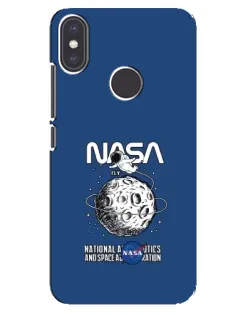 Чехол для Xiaomi Mi A2 с картинкой «NASA — лунная миссия»