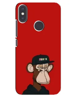 Чехол для Xiaomi Mi A2 с картинкой «Bored Ape — красный фон» Чехол для Xiaomi Mi A2 с картинкой «Bored Ape — красный фон»