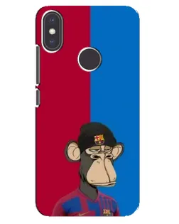 Чехол для Xiaomi Mi A2 с картинкой «Bored Ape — фанат Барсы» Чехол для Xiaomi Mi A2 с картинкой «Bored Ape — фанат Барсы»