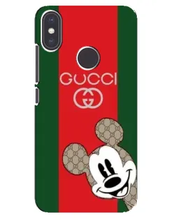 Чехол для Xiaomi Mi A2 с картинкой «Gucci — полосы и Микки»