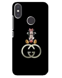 Чехол для Xiaomi Mi A2 с картинкой «Минни Маус на лого»