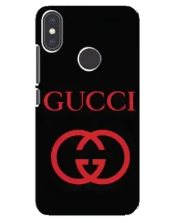 Чехол для Xiaomi Mi A2 с картинкой «Gucci — красный логотип»