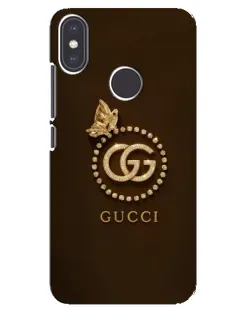Чехол для Xiaomi Mi A2 с картинкой «Gucci — золотая бабочка»