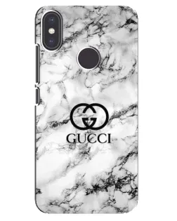 Чехол для Xiaomi Mi A2 с картинкой «Gucci — мраморный шик»