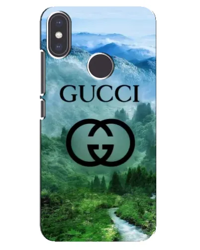 Чехол для Xiaomi Mi A2 с картинкой «Gucci — горный пейзаж»