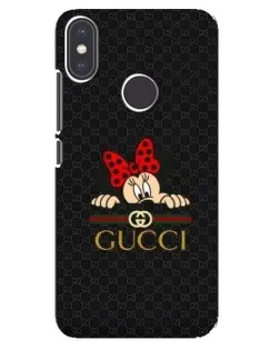 Чехол для Xiaomi Mi A2 с картинкой «Минни Маус Gucci — черный»
