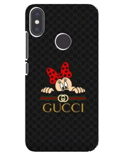 Чехол для Xiaomi Mi A2 с картинкой «Минни Маус Gucci — черный»