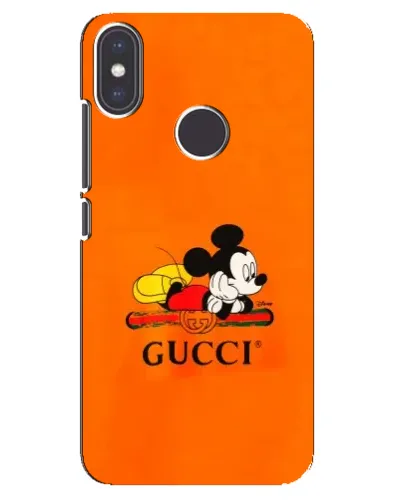 Чехол для Xiaomi Mi A2 с картинкой «Микки Маус Gucci — оранж»