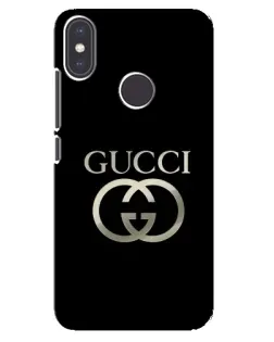 Чохол для Xiaomi Mi A2 з картинкою «Gucci — золото на чорному»