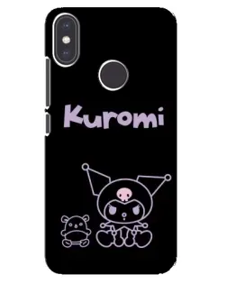 Чехол для Xiaomi Mi A2 с картинкой «Kuromi — черный минимализм»