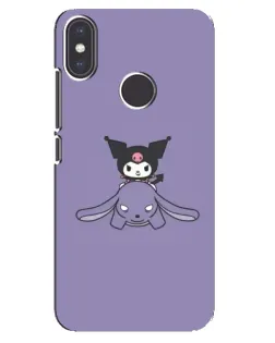 Чохол для Xiaomi Mi A2 з картинкою «Kuromi на ліловому фоні»