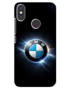 Чехол для Xiaomi Mi A2 с картинкой «BMW — неоновое сияние»